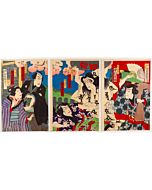 kunisada III utagawa, kabuki theatre, actors