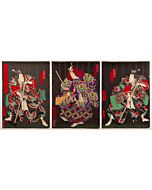 yoshitaki utagawa, Kabuki Play, Takara Zukushi Monbi no Irodori（七宝紋日彩）