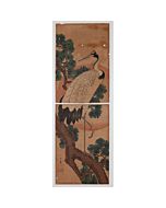 hiroshige I utagawa, Kakemono-e, Japanese Crane, bird, flower