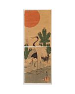 hiroshige II utagawa, A Couple of Cranes (鶴), kakemono-e
