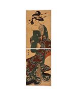 shunsen katsukawa, courtesan, kimono