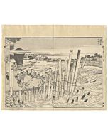 hokusai katsushika, views of mount fuji, fishing boats, edo