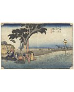 Hiroshige I Utagawa, Fukuroi, The Fifty-three Stations of the Tokaido, Japanese Woodblock Print