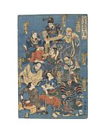 Kuniyoshi Utagawa, Suikoden, Water Margin, Edo Art, Tattoo Design, Original Japanese woodblock print