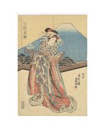 toyokuni III utagawa,  Princess Utsushie, mount fuji