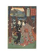 kuniyoshi utagawa, kisokaido road, travel in japan, edo period, japanese story