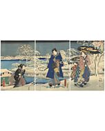 Hiroshige II, Toyokuni III, The Tale of Genji, Winter, Four Seasons