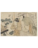 Katsukawa Shuncho, Erotic Print, Shunga, japanese woodblock print, kimono