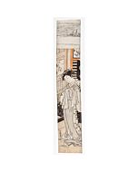 Koryusai Isoda, Hashira-e, Beauty with Fan, Japanese woodblock print, japanese antique