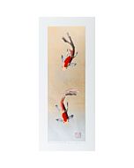 kunio kaneko, koi fish, japanese woodblock print, japanese art, contemporary art