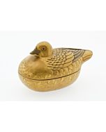 Small Lacquer Incense Box, Gold, Maki-e, Duck, Bird, Japanese antique, Japanese art