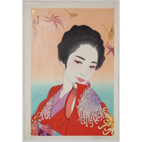 paul binnie, autumn, aki, four seasons, chrysanthemum, kimono, contemporary art