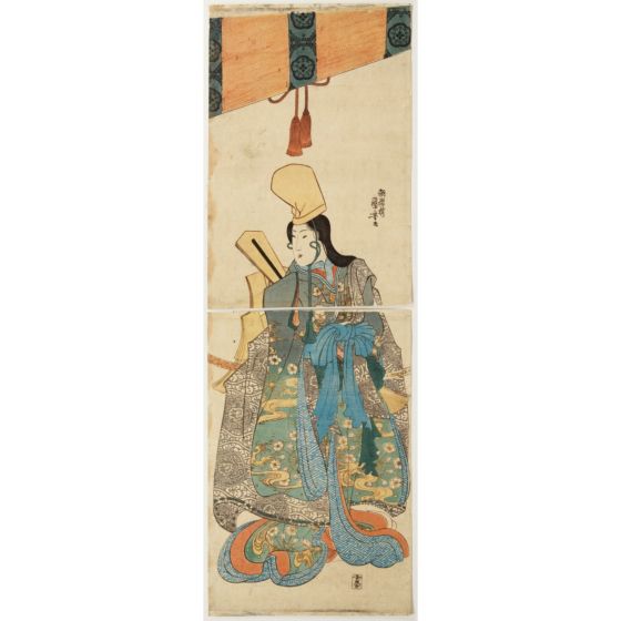 japanese art, japanese antique, woodblock print, ukiyo-e, Kuniyoshi Utagawa, Shirabyoshi