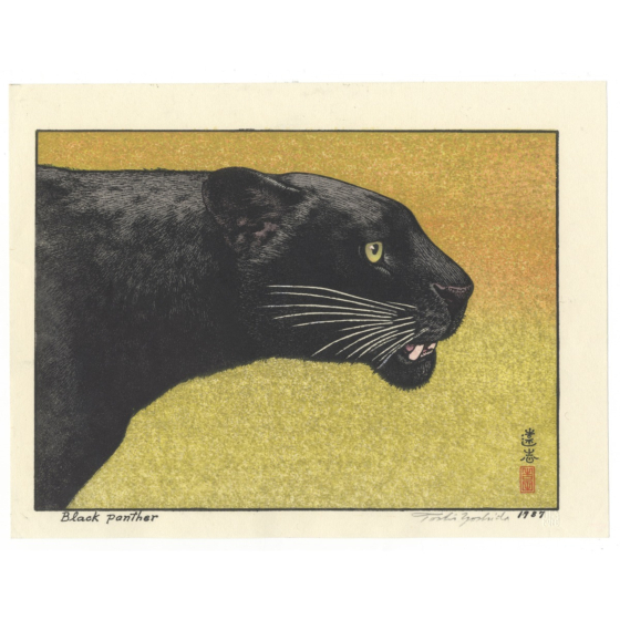 toshi yoshida, black panther, animal print