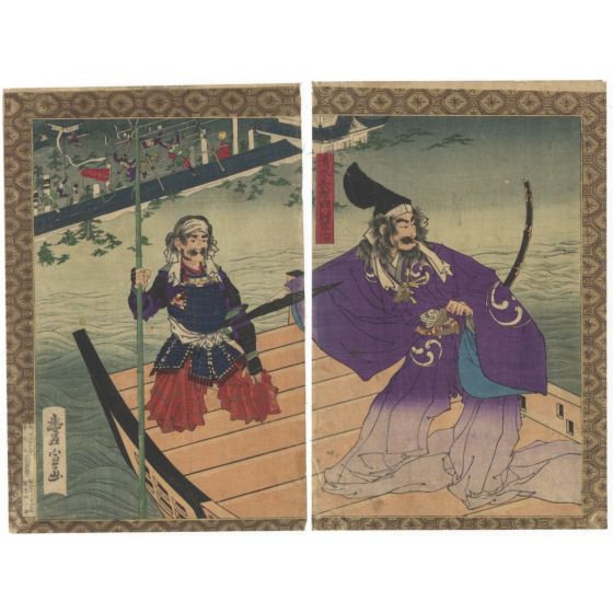 toyonobu, warrior, samurai, katana, japanese woodblock print