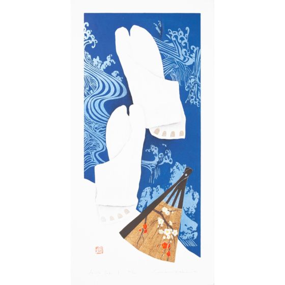 Kunio Kaneko, Tabi, Contemporary Art, Japanese woodblock print, Socks