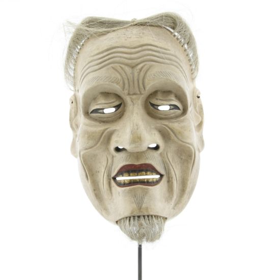 Ishiojo - Noh Mask of an Old Man, theatre, actor, hand-carved