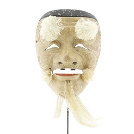 Okina, Noh Mask, Old Man, Theatre, Japanese antique, Japan