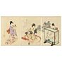 chikanobu yoshu, goldfish, High-ranking Ladies in the Tokugawa Era, kimono fashion