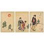 shodo yasuda, kimono design, beauty, japanese woodblock print