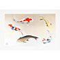 japanese woodblock print, birthday, koi fish, contemporary japanese art, kunio kaneko, birthday gift, present