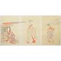 japanese art, japanese antique, woodblock print, ukiyo-e, Chikanobu Yoshu, Noble Lady Going Out