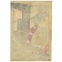 japanese art, japanese antique, woodblock print, ukiyo-e, Yoshitoshi Tsukioka, The Moon of Itsukushima