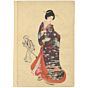 chikanobu yoshu, inner chiyoda palace, kimono design, japanese woodblock print