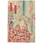 utagawa kunisada III, kochoro, kabuki play, kinkakuji, golden pavilion, temple, dragon, japanese design