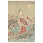nobukazu yosai, hanabi, fireworks, kimono design, japanese woodblock print