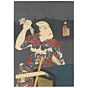 Toyokuni III Utagawa, Palanquin, Kabuki, Tattoo Design, Japanese woodblock print, Antique