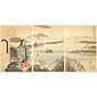japanese art, japanese antique, woodblock print, ukiyo-e, Hiroshige III Utagawa, View of Ishiyama, Murasaki-shikibu