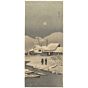 japanese woodblock print, japanese artwork, winter landscape
