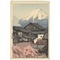 japanese woodblock print, japanese antique, mount fuji, landscape, hiroshi yoshida