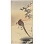 japanese woodblock print, japanese antique, ukiyo-e, koson ohara, snow, birds