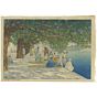 Charles Bartlett, Silk Merchants, India, shin-hanga, landscape, taisho, oban horizontal, japanese art, japanese antique, woodblock print, ukiyo-e