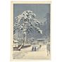 Hasui Kawase, Honmonji Temple, Winter View, shin-hanga, japanese woodblock print