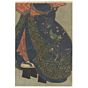 original japanese woodblock print, high-rank courtesan, kimono design, edo period, bijin-ga, japanese art