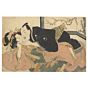 eisen keisai, abuna-e, japanese woodblock print, sakura, kimono, courtesan