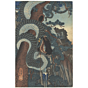 Yoshikazu Utagawa, monster, japanese woodblock print, japanese antique, samurai