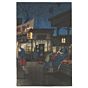 elizabeth keith, night scene, peking, japanese woodblock print, antique, travel