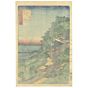 hiroshige II, landscape, japanese woodblock print, japanese antique