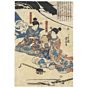 Kuniyoshi Utagawa, Revenge, Soga Brothers, Japanese woodblock print, japanese antique, katana