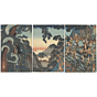 Yoshikazu Utagawa, monster, japanese woodblock print, japanese antique, samurai