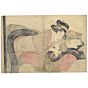 Eizan Kikugawa, Shunga, Smoking, Original Japanese woodblock print, Beauty, Erotic
