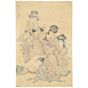 Utamaro Kitagawa, Courtesan, Edo, japanese antique, japanese woodblock print, japanese music