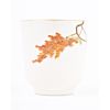 Yabu Meizan, Satsuma Tea Cup, Gilded Red, Maple leaves, Botanical, Japanese antique, Ceramics