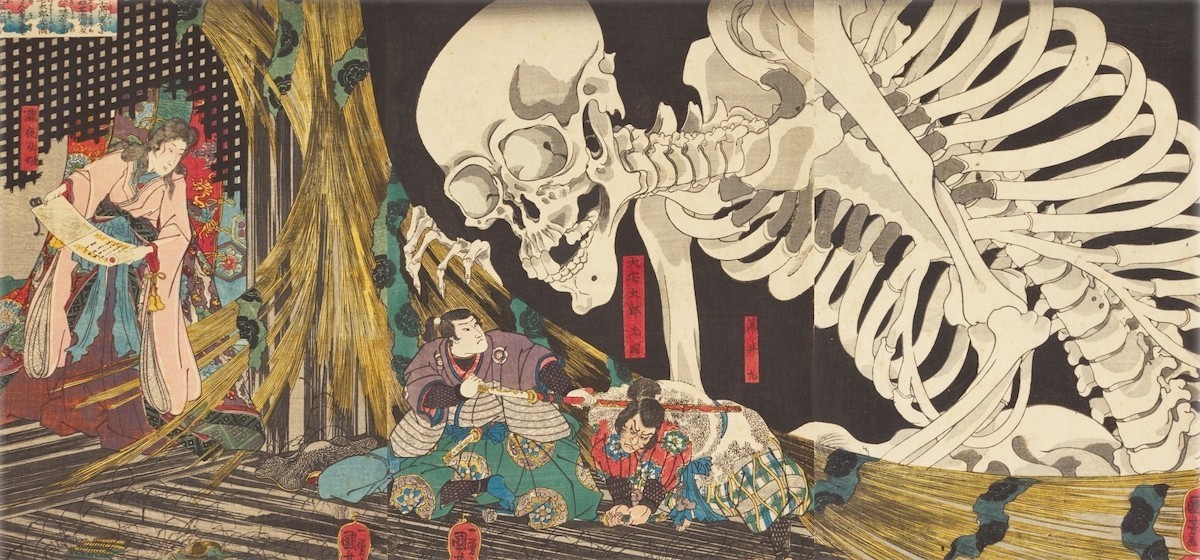 kuniyoshi utagawa, skeleton, takiyasha